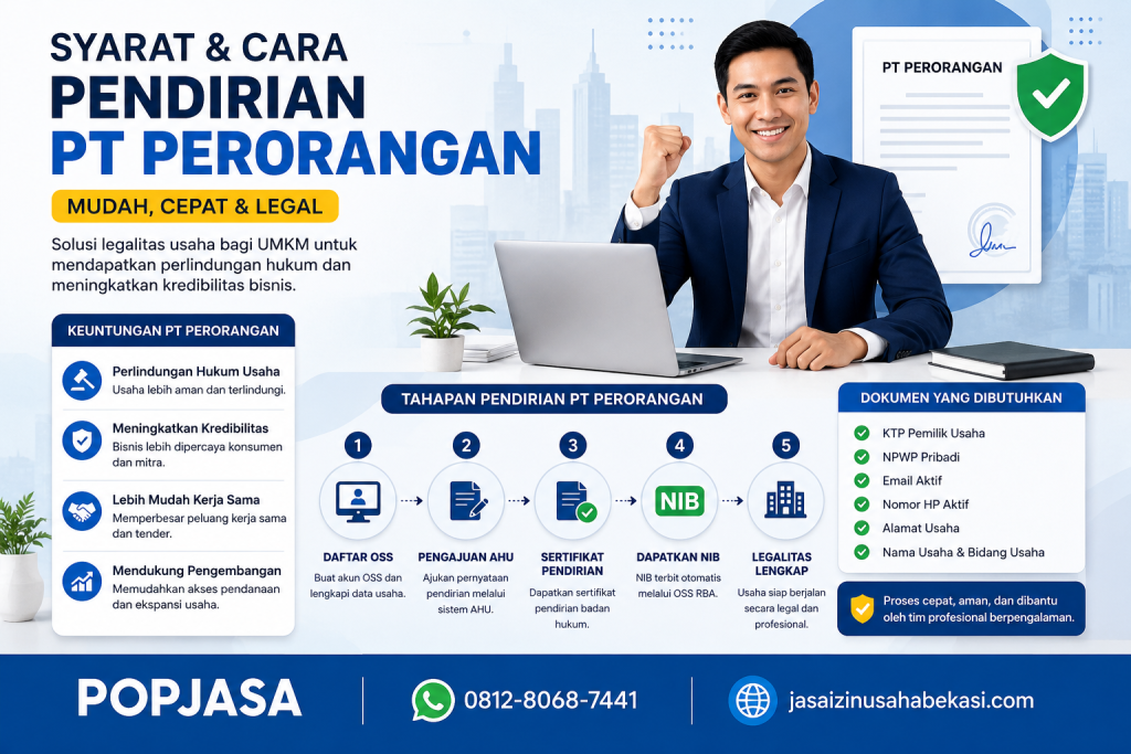 Syarat Pendirian PT Perorangan