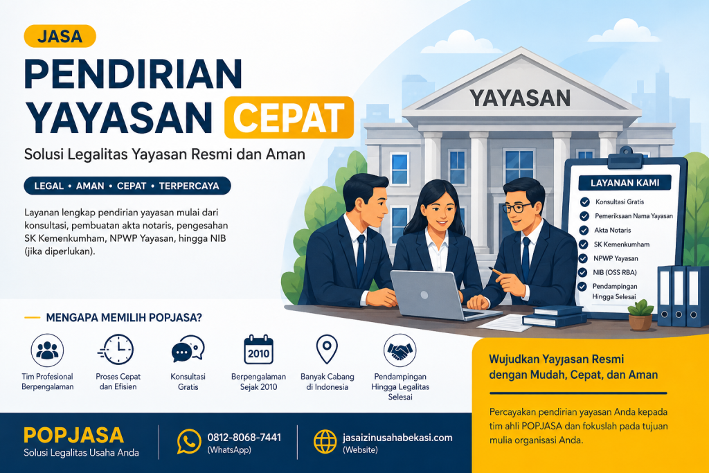 Jasa Pendirian Yayasan Cepat
