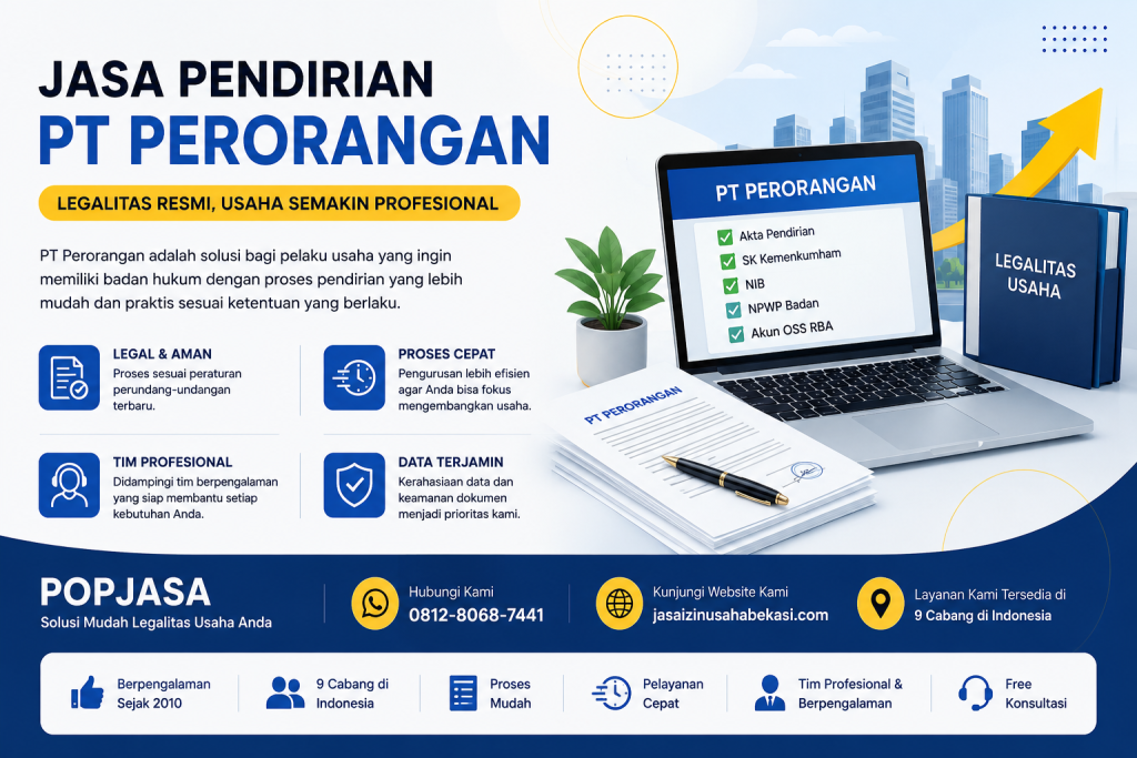 Jasa Pendirian PT Perorangan
